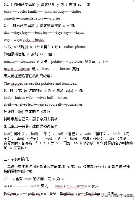 初一英语语法大全，打印下来暑假背就行了，讲解详细，老师都说好 第5张