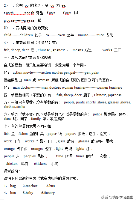 初一英语语法大全，打印下来暑假背就行了，讲解详细，老师都说好 第7张
