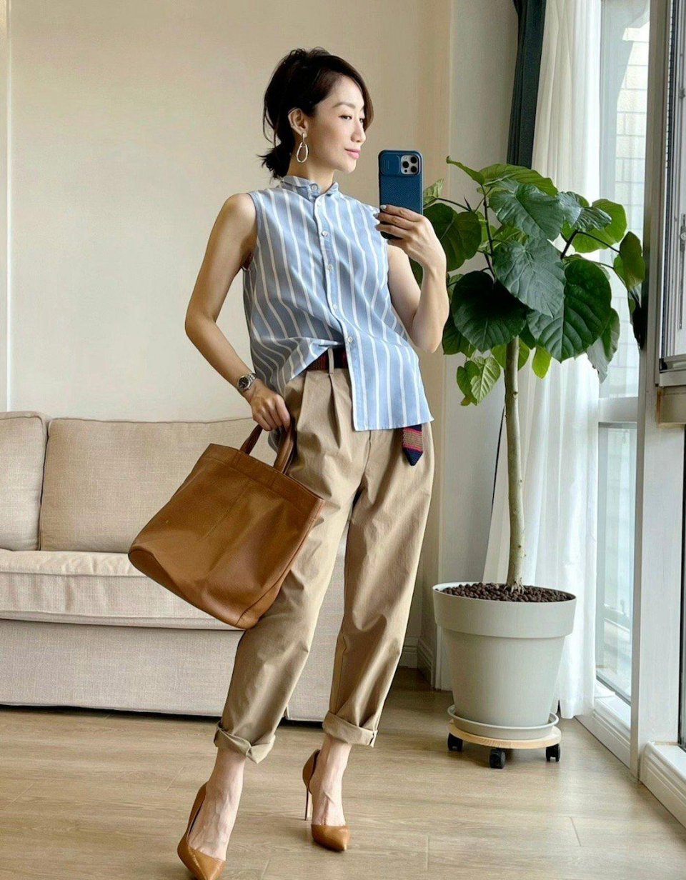时尚圈中40岁女人这样穿，用简单的单品穿出减龄感，时髦又显气质 第7张