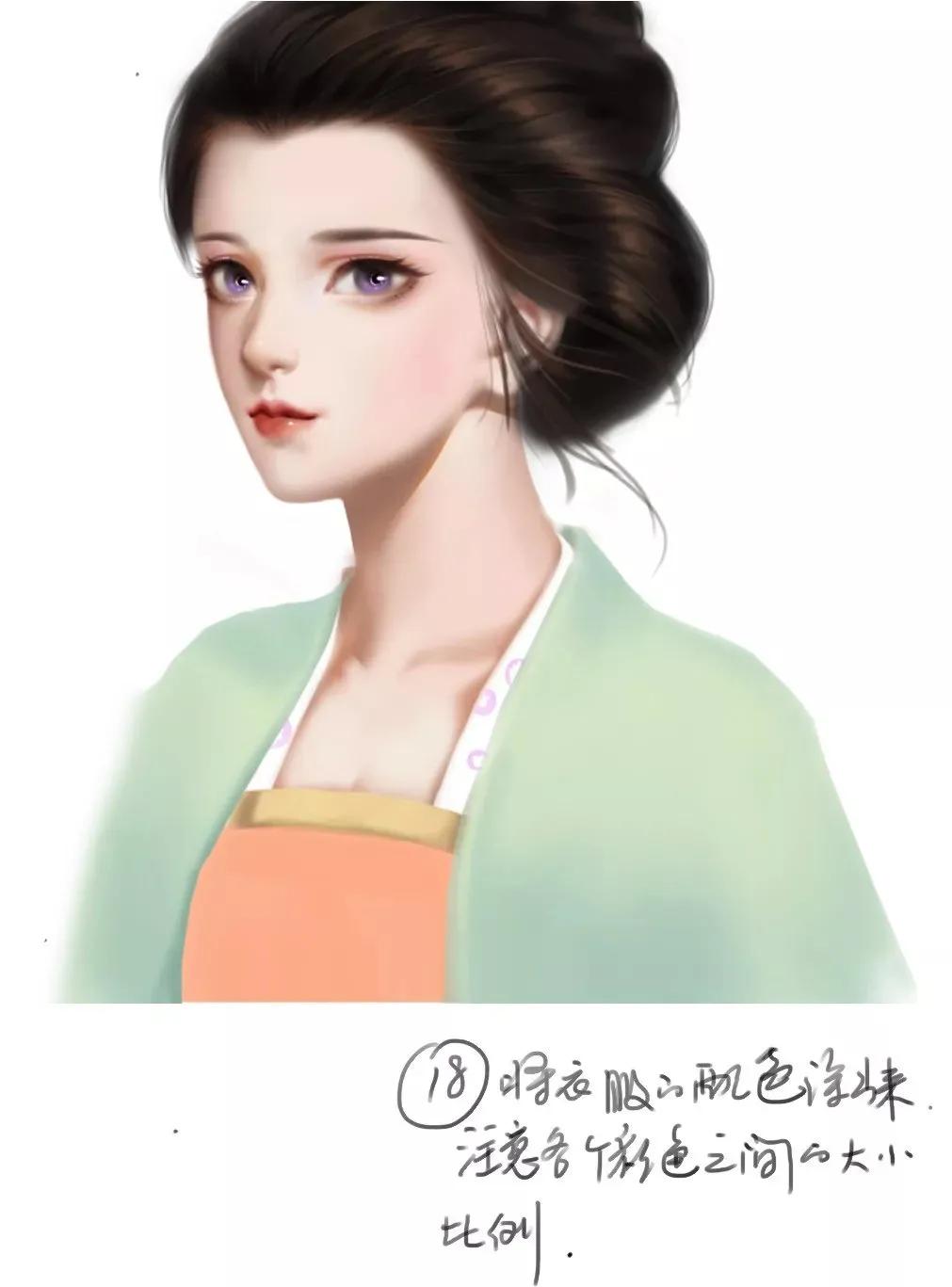 板绘怎么画古风头像?板绘画古风头像图文详细步骤 第33张