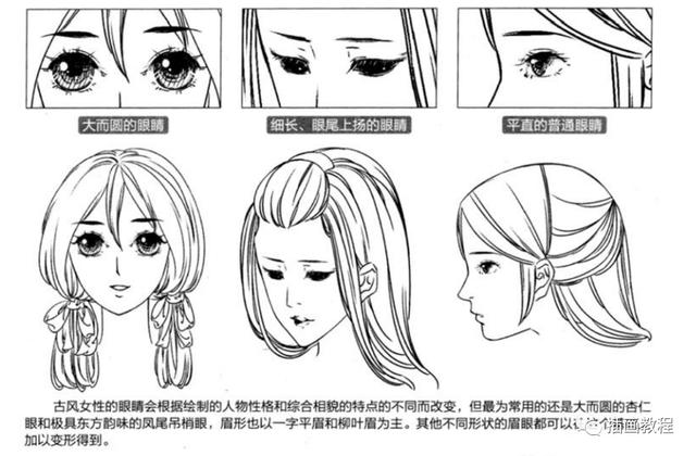 手绘插画：古风人物眼睛画法 第5张