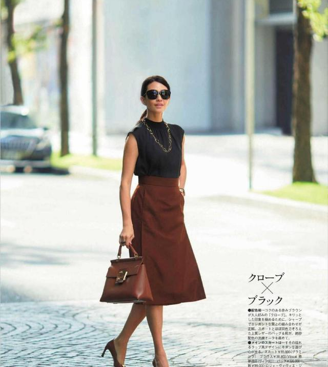 中年女人的优雅穿搭，日本模特的精致搭配，时髦减龄又有高级感 第15张