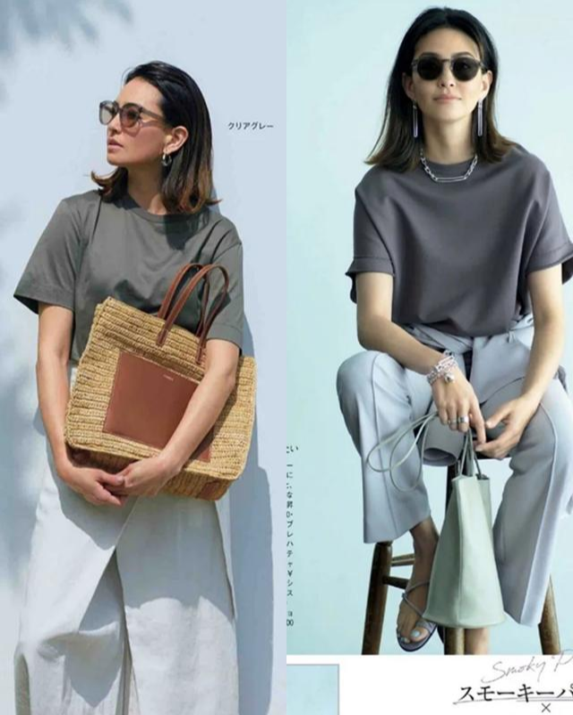 中年女人的优雅穿搭，日本模特的精致搭配，时髦减龄又有高级感 第17张