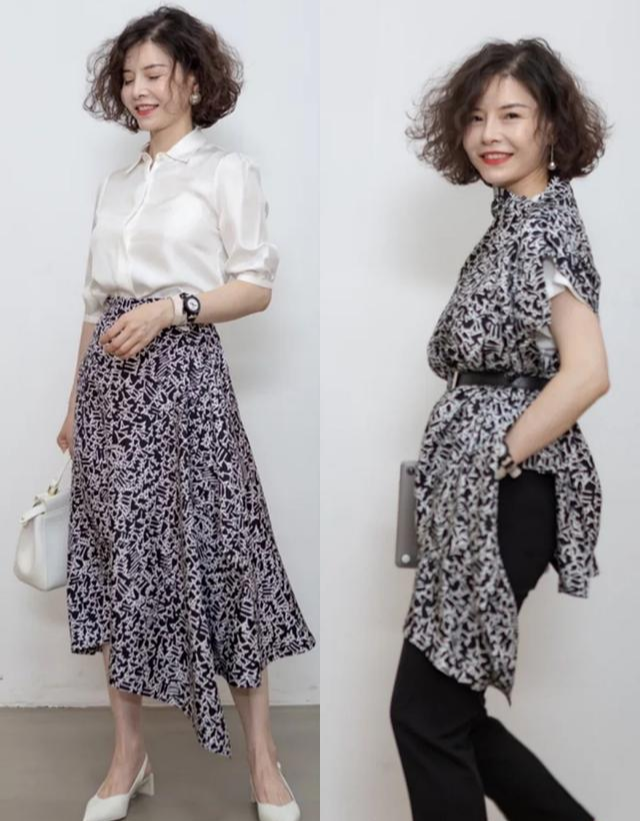 这才是50岁女人该有的装扮，烫卷发穿洋服，时尚减龄活力满满 第15张