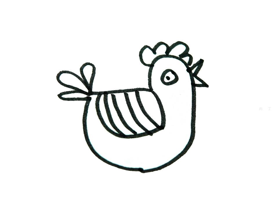 一步一步教你画小鸡的画法步骤教程 幼儿可爱简笔画步骤 第3张
