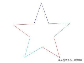 每天学一幅简笔画--五角星的画法步骤图片 第3张