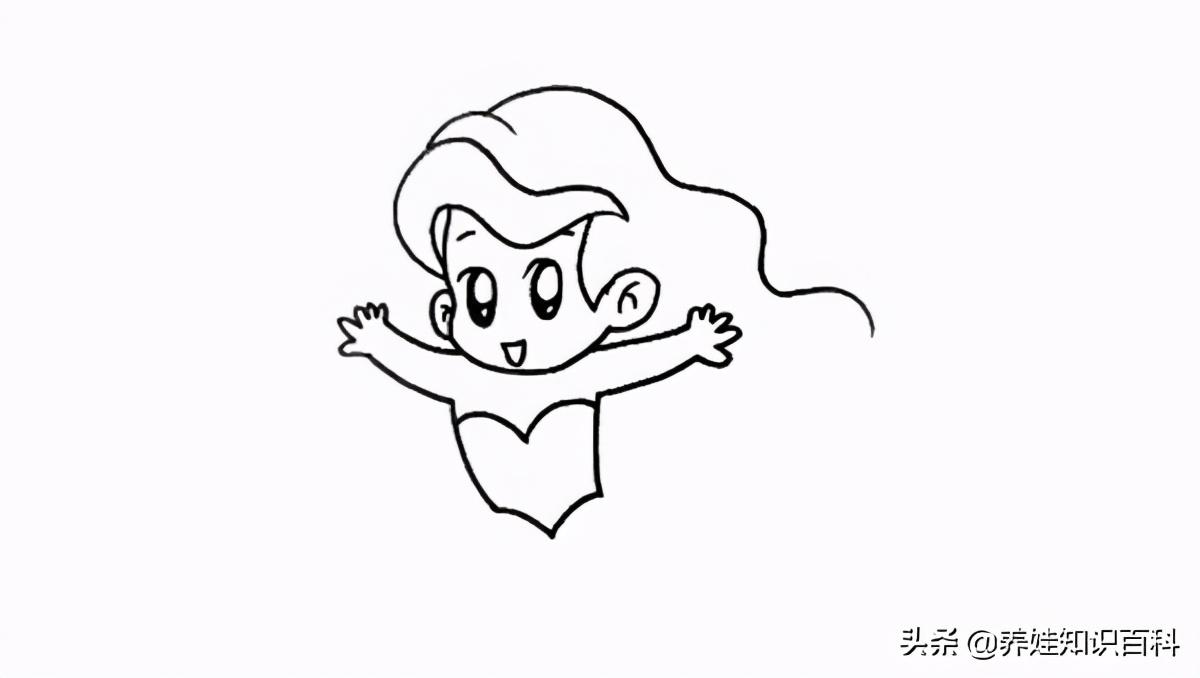 美人鱼画法教给你，陪宝宝一起，一步一步画出可爱又漂亮的美人鱼 第7张