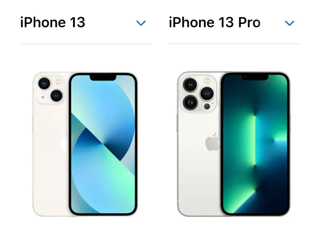 苹果13手机尺寸对照表（4款iPhone13详细对比） 第1张