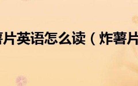 炸薯片英语怎么读（炸薯片）