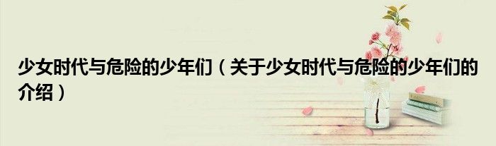 少女时代与危险的少年们（关于少女时代与危险的少年们的介绍） 第1张