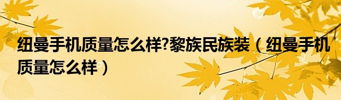 纽曼手机质量怎么样?黎族民族装（纽曼手机质量怎么样） 第1张