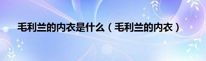 毛利兰的内衣是什么（毛利兰的内衣） 第1张