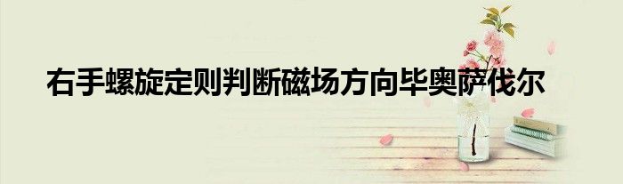 右手螺旋定则判断磁场方向毕奥萨伐尔 第1张
