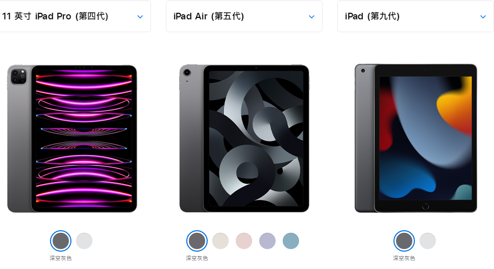 ipad air和ipad区别是什么（ipad、mini、Air、Pro产品对比） 第3张