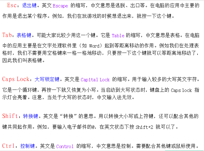 电脑键盘全图详细（电脑键盘各键名称及功能） 第5张