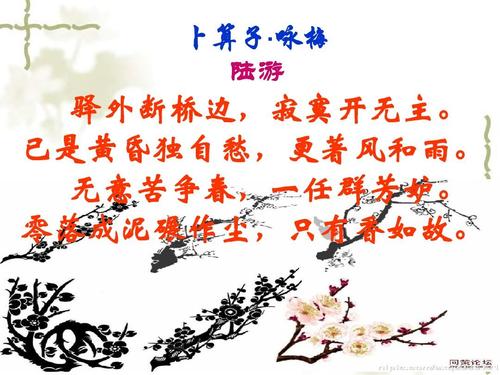 卜算子咏梅陆游赏析（古诗卜算子咏梅诗意解释） 第3张