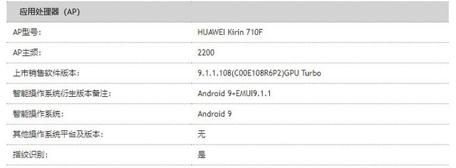 荣耀20青春版详细参数曝光 麒麟710F+48MP三摄 第3张