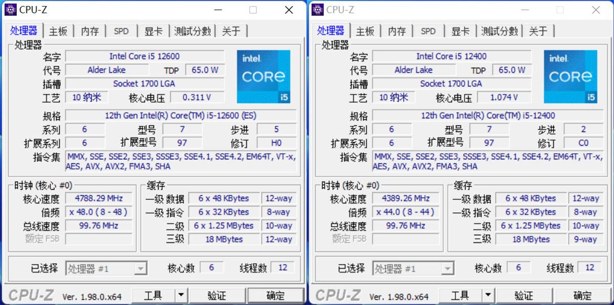 i5系列处理器性能排名天梯图（Core i5-12600/12400处理器天梯榜） 第11张