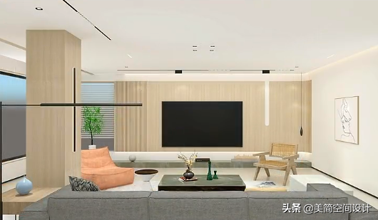 2022年一定流行的客厅阳台一体化电视墙 第19张