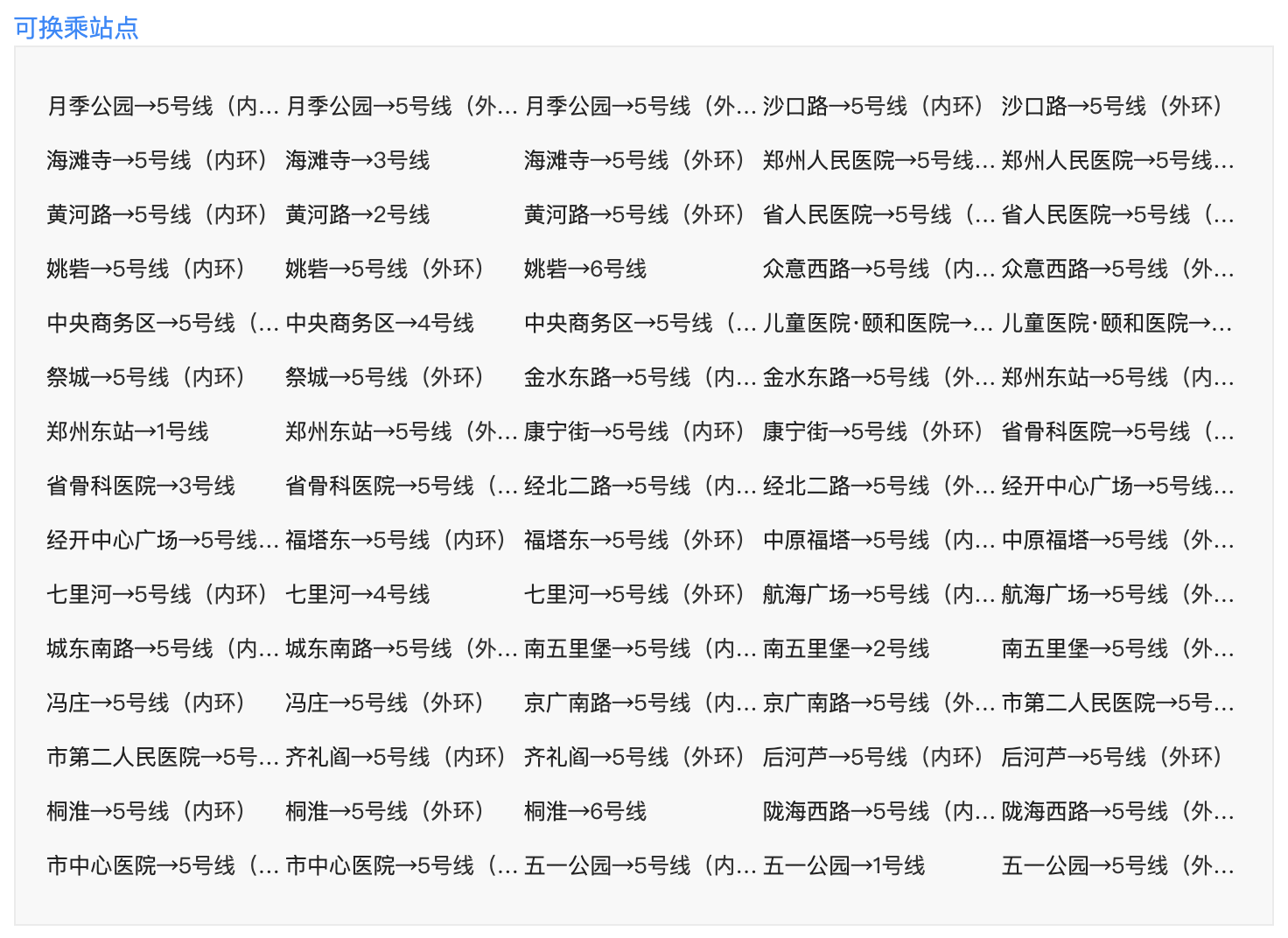 郑州地铁5号线(内环)线路图 郑州地铁5号线(内环)首末班车运营时间表 第3张