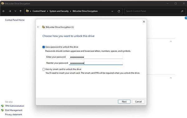 如何在Win11上快速加密硬盘（win10如何加密移动硬盘） 第5张
