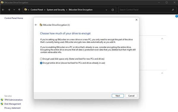 如何在Win11上快速加密硬盘（win10如何加密移动硬盘） 第9张
