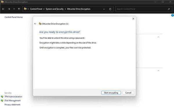 如何在Win11上快速加密硬盘（win10如何加密移动硬盘） 第13张