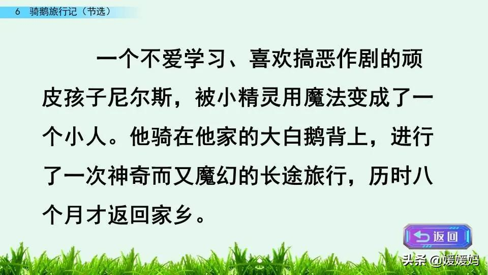 六年级下册骑鹅旅行记作者简介（骑鹅旅行记给人启示） 第19张