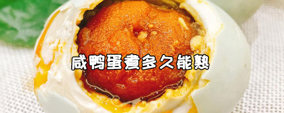 咸鸭蛋煮多久能熟 咸鸭蛋煮好了的可以放多久 第1张