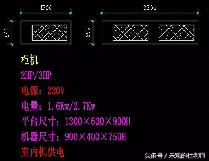 立式空调尺寸预留一般是多少（空调机位尺寸和预留洞要求） 第3张