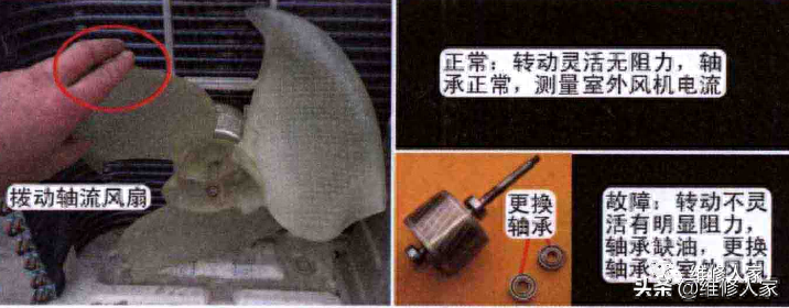 空调风机不转了怎么处理（空调室外风机故障检修方法） 第7张