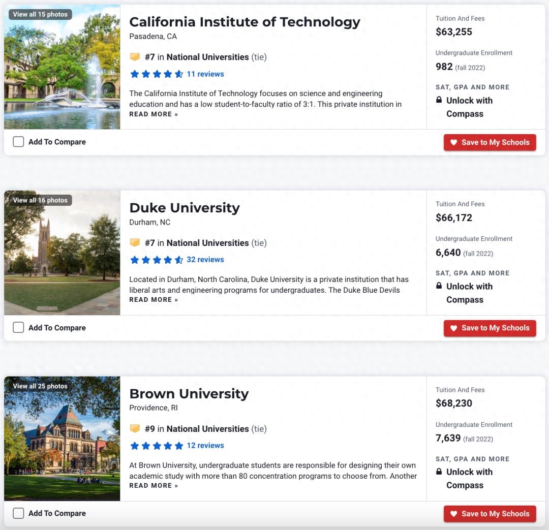 usnews2024美国大学综合排名（USNews美国大学排名出炉） 第11张