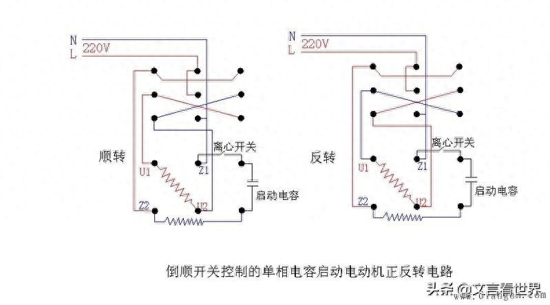 20伏倒顺开关怎么接（电机倒顺开关接线图文全）"