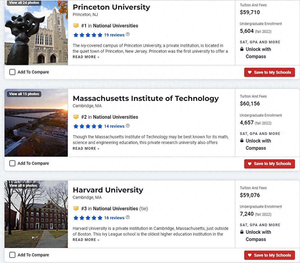 usnews2024美国大学综合排名（USNews美国大学排名出炉） 第5张